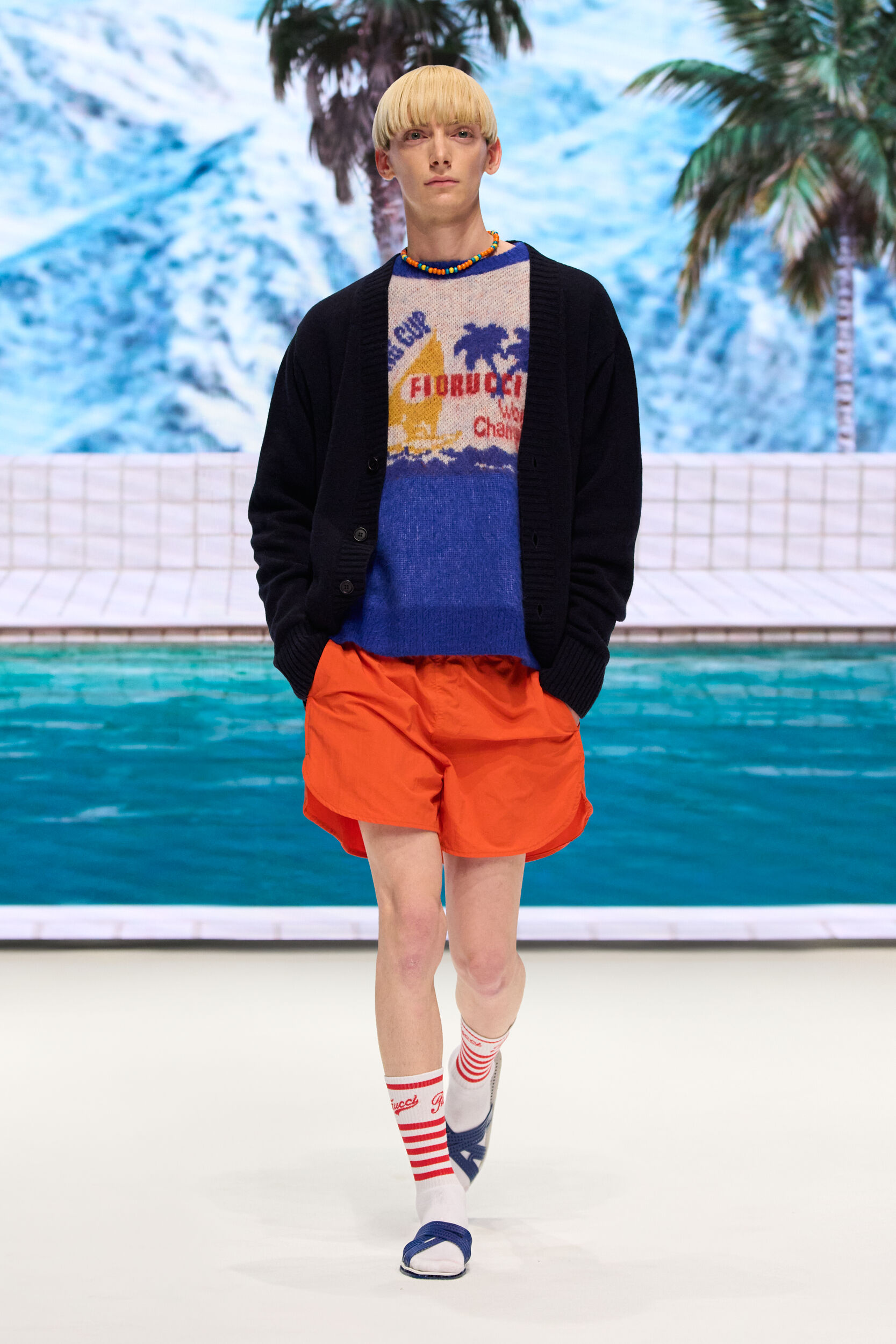 Varsity Logo Striped Socks White